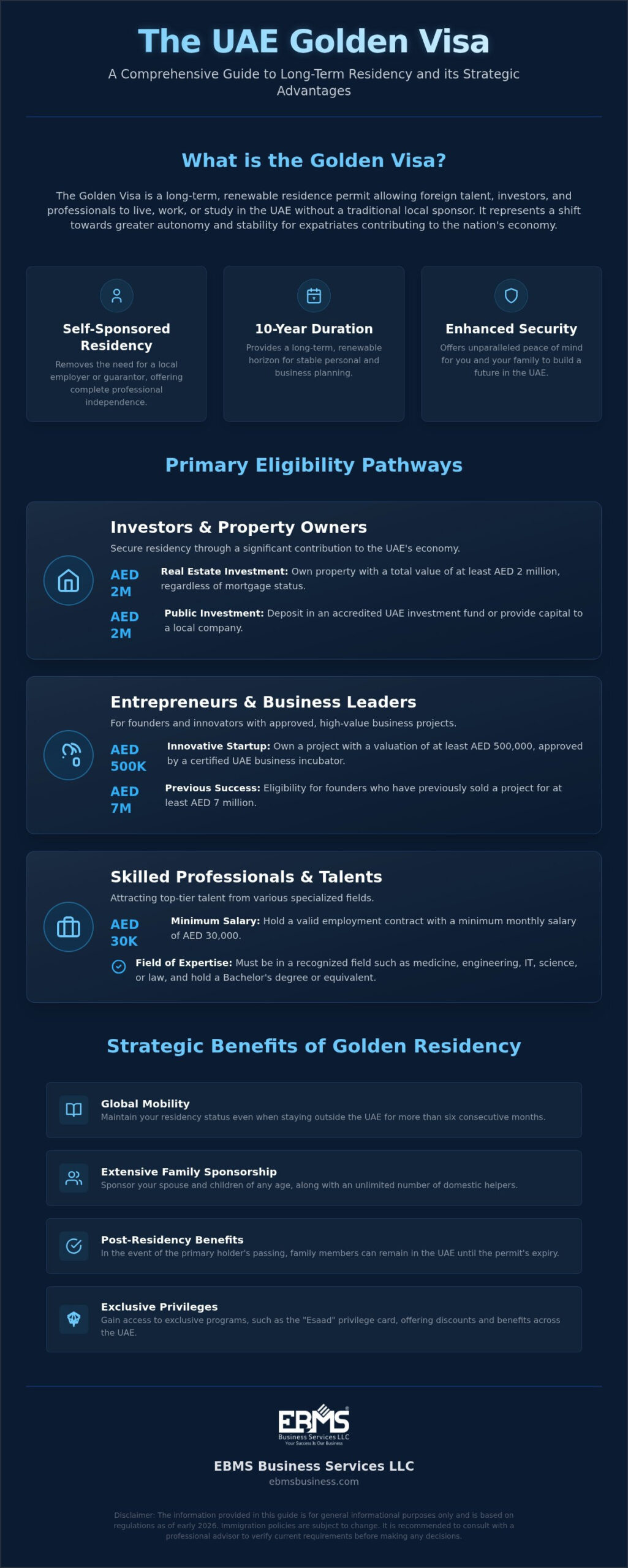 The UAE Golden Visa Guide: Requirements, Benefits, and Application in 2026 1 The UAE Golden Visa Guide: Requirements, Benefits, and Application in 2026